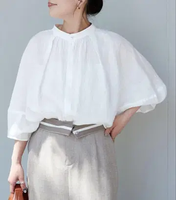 베이 세 재고 프렌치 린넨 2way 블라우스