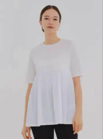 yori 플레어 개더 컷 티셔츠 2024SM