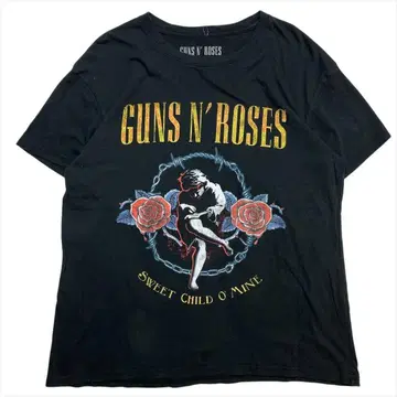 GUNS N' ROSES 건즈 앤 로지즈 티셔츠 구제 의류 남성용 XL