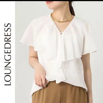 LOUNGEDRESS 보일 프릴 블라우스 라운지 드레스 화이트