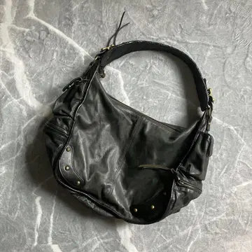 archive grunge leather shoulderbag y2k