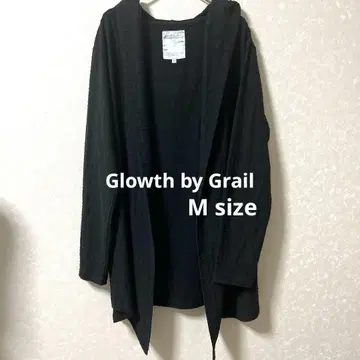 Glowth by Grail 후드 부착 블랙 가디건 M 24A365