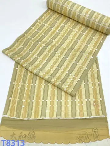 코몬 손염색 야마토니시키 서명 포함 순수 실크 옷감