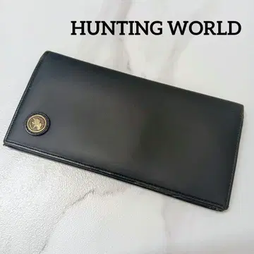 HUNTING WORLD 지갑 바추 크로스 카드 케이스 가죽 블랙