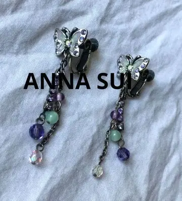 ANNA SUI 안나수이 버터플라이 귀찌 퍼플 그린