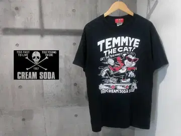 크림 소다 35주년 기념 TEMMYE 티미 로커빌리 티셔츠 L