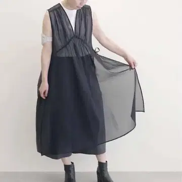 텐네 오간자 2웨이 롱 드레스