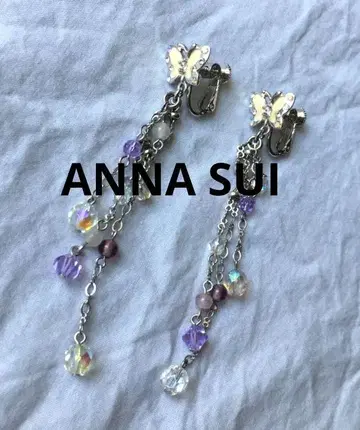 ANNA SUI 안나수이 버터플라이 귀찌 퍼플 프린지