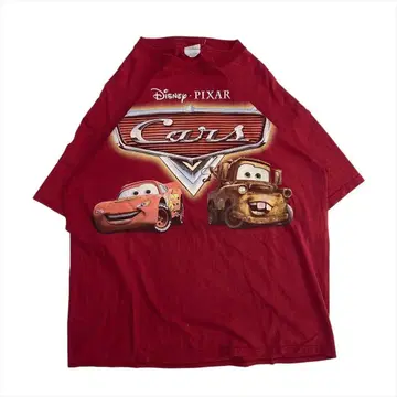 00s ANVIL 디즈니 Cars 디자인 티셔츠 구제 의류 남성용 XL