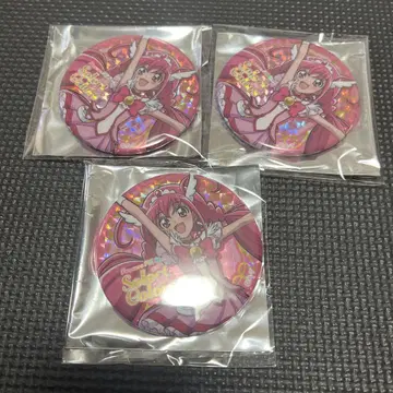 프리티 올스타즈 셀렉트 컬러 핑크 2 캔뱃지 큐어 해피