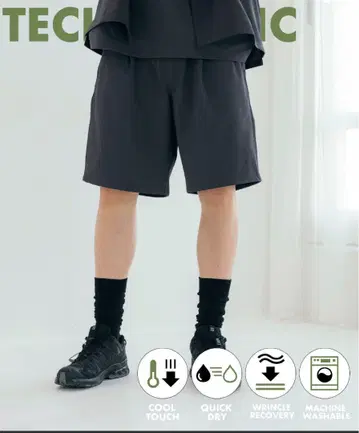 새상품 프리크스 스토어 릴랙스 핏 이지 숏 팬츠 린넨풍