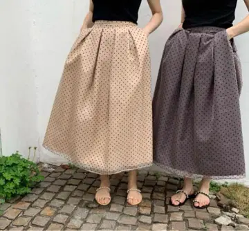 도트 튤 플레어 스커트 odde 트루 바이 마리코 오이카와