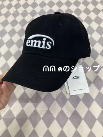 emis 야구 모자 블랙 남녀 공용