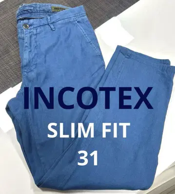 INCOTEX 인코텍스 치노 팬츠 라이트 블루 슬랙스