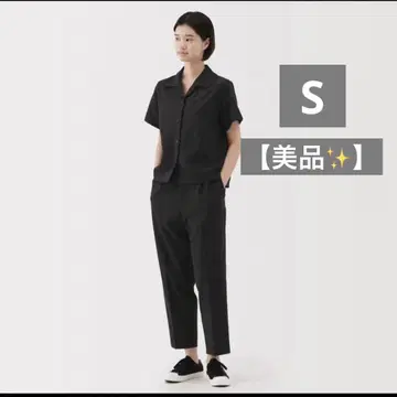 MUJI 스트레치 축구 이지 테이퍼드 팬츠