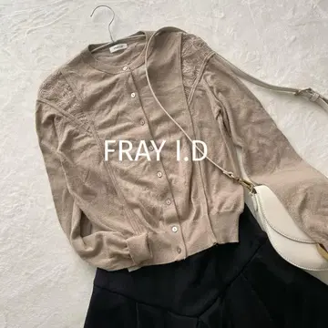 FRAY I.D 가디건 숄더 레이스 콤비 가디건