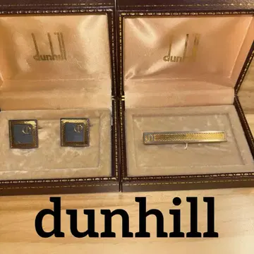 dunhill 커프스 단추와 넥타이 핀 세트 케이스 포함