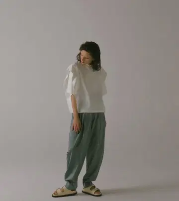 LOHEN 2턱 새틴 팬츠 size36
