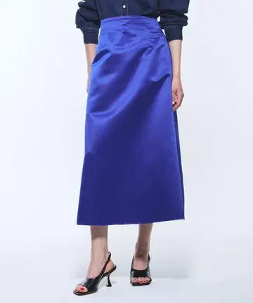 BRILL 24AW 새상품 SPREAD 새틴 스커트 롱 플레어