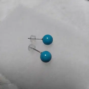 미사용 새상품 터콰이즈 귀걸이 8mm