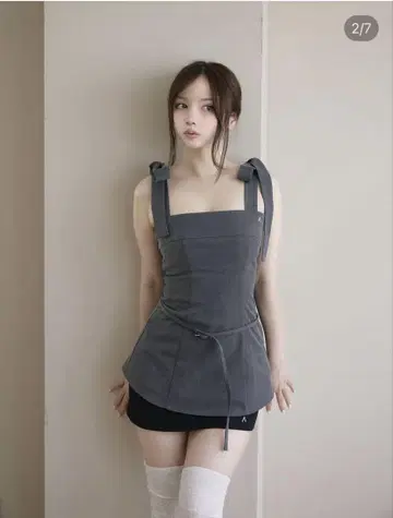 ANDMARY 어깨 리본 셋업