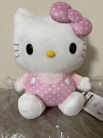 헬로키티 봉제 인형 물방울 패턴 약 30cm