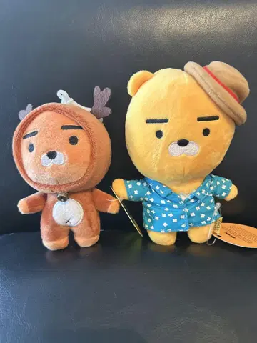 [택 포함] 카카오 프렌즈 라이언 봉제 인형 2개 세트