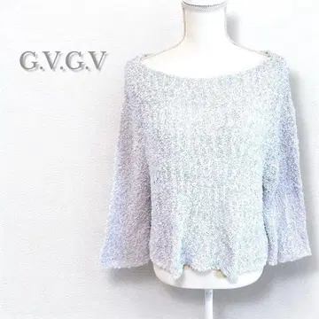 G.V.G.V. 지비지비 드롭 숄더 니트 숏 기장