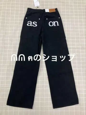 as"on ason 데님 팬츠 블랙 S 한국