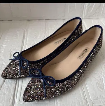 글리터 플랫 슈즈 다이애나 23.5cm
