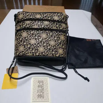 미사용품 인덴야 꽃무늬 숄더백