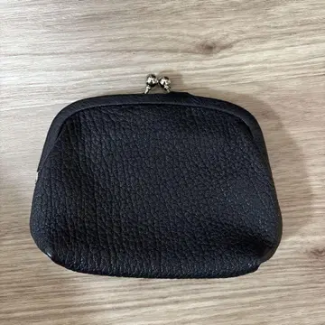블랙 가죽 가마구치 지갑 칸막이 포함 나카가와 마사시치 상점