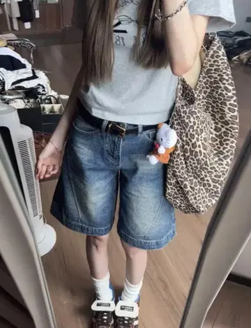 새상품 데님 숏 팬츠 여성용