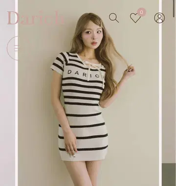 Darich 멀티 보더 니트 원피스 IVO FREEsize