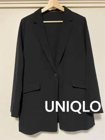 유니클로 블랙 테일러드 자켓 오버 사이즈 얇은 소재 캐주얼