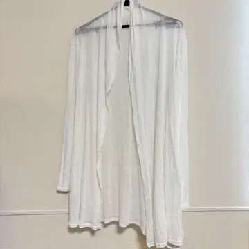 천사 면 쉬폰 토퍼 가디건 롱 긴팔 새상품 넉넉한 L 밀크