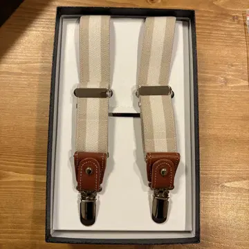 와타베 웨딩 서스펜더 신랑 잡화 [VOS-1*베이지 라인]