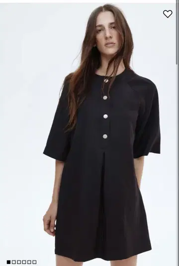 H&M 시프트 드레스 다크 브라운 원피스
