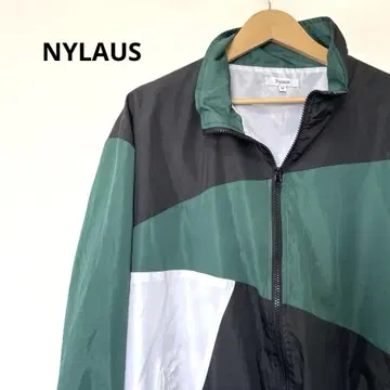 NYLAUS 듀스포 다이애그널 배색 절개 트랙 자켓