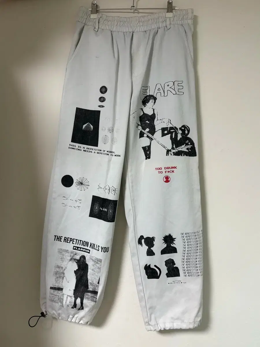 Flareup - White Pocket Sweatpants