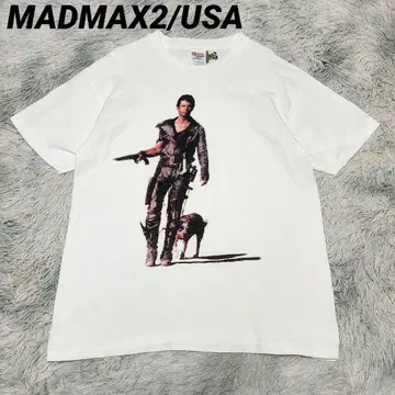 90s USA제 Hanes MADMAX2 멜 깁슨 티셔츠 화이트 화이트