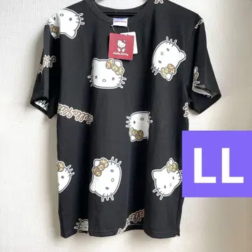 빅 사이즈 레오파드 무늬 키티 티셔츠 LL 시마무라 산리오