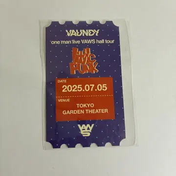 Vaundy VAWS 복권 B상 2025.7.5 도쿄
