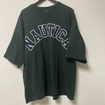 NAUTICA Too Heavy big 다크 그린 티셔츠