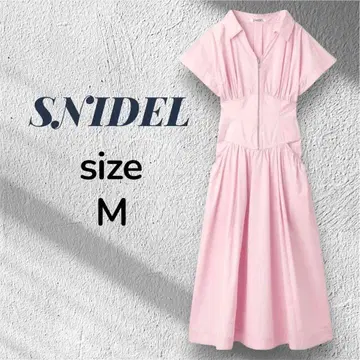 snidel 프론트 지퍼 셔츠 원피스 M