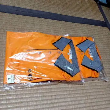 반팔 피케 셔츠 L 오렌지 후쿠츠