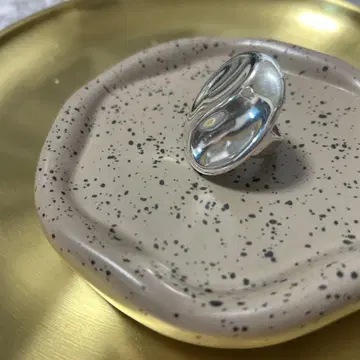 실버 오벌 반지