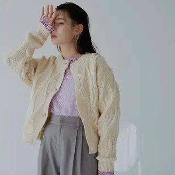 miette 웨이브 니트 가디건