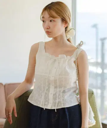 Kastane 코튼 레이스 뷔스티에