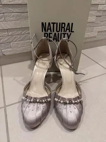 NATURAL BEAUTY 펄 장식 하이힐 결혼식 베이지 23